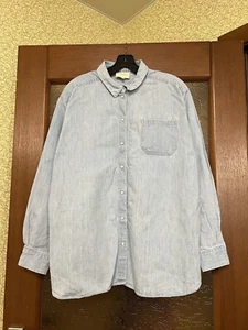 SEZANE PARIS WOMAN BLUE COTTON LUXURY SOLID SHIRT/OVERSHOT SIZE 40 - Picture 1 of 9