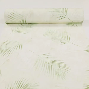 Green Tropical Leaf Wallpaper Cream Textured Paste The Wall Vinyl Feature Wall - Picture 1 of 13