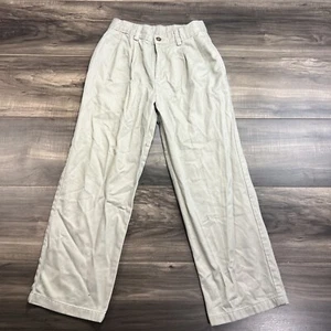 Izod Pants Boys Size 10 Khaki Stretch Flat Front Adjustable Waist - Picture 1 of 7