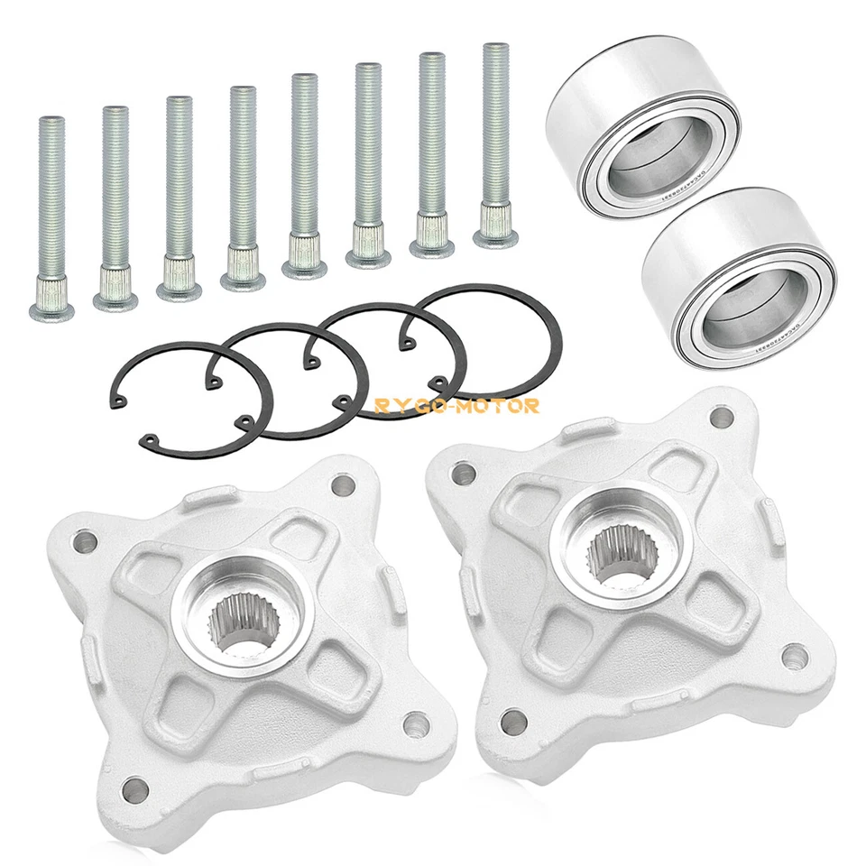 Front Wheel Hubs & Bearings & Studs Kits for Polaris RZR 800 RZR S 800 2008-2014 - Image 1 of 4
