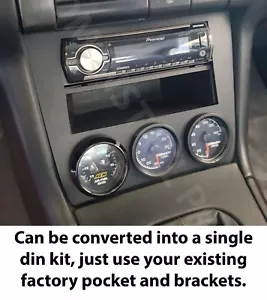 Kit de tablero de automóvil Din único inferior acabado calibre 52 mm se adapta a 95-98 Nissan 240SX S14 - Imagen 1 de 12