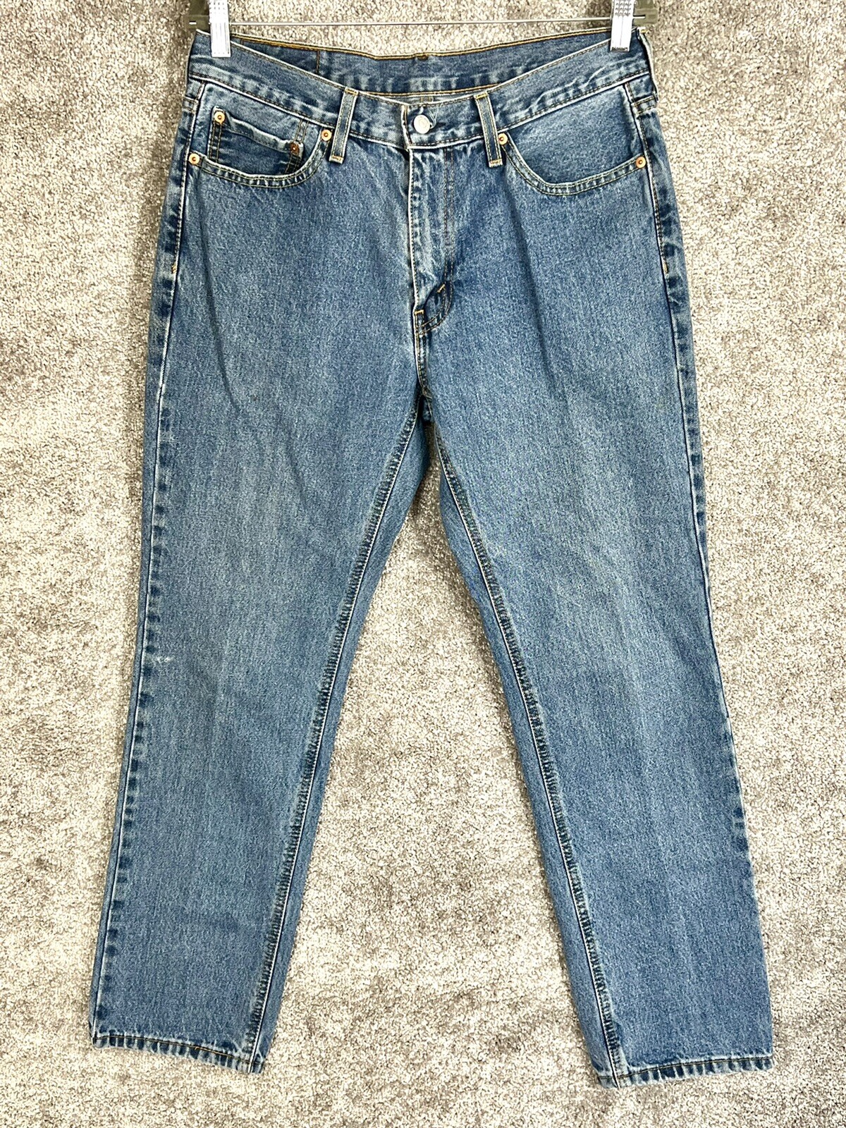 Levis 550 Relaxed Fit Tapered Straight Leg Jeans Mens Size 33x32 Blue Denim | eBay