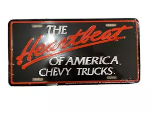 The Heartbeat Of America Chevy Chevrolet Truck 6"x12" Aluminum License Plate Tag - Picture 1 of 1