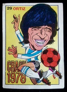 1978 Figuritas Crack Oscar Ortiz Argentina Team Caricature '78 World Cup Card - Picture 1 of 6