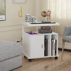 PAKASEPT Foldable Side Table Standing Side Table with Power Outlet and USB Port