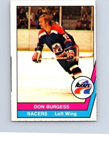 VINTAGE HOCKEY CARD O-PEE-CHEE 1977 WHA INDIANAPOLIS RACERS DON BURGESS  NO6