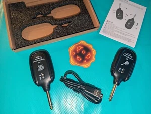 Wireless Guitar System - 2-Channel Built-in Rechargeable Transmitter & Receiver - Picture 1 of 11