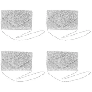 4 PCS Evening Purses for Women Formal Banquet Clutch Handbag Delicate - Picture 1 of 12