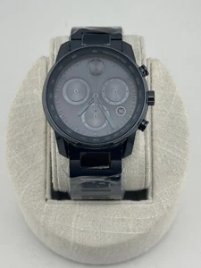 Movado Bold Verso dunkelblau Quarz Chrono Stahl Uhr 3600868 brandneu in Box - Bild 1 von 7