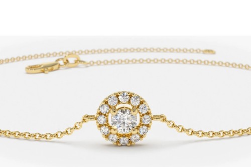 OFF WHITE Bellissimo Bracciale Catena Diamanti Bianchi 1 Ct Trattato In Argento 925