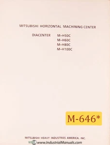 Mitsubishi Diacenter M-H50C H60C H80C H100C, Operate Program maint parts Manual - Picture 1 of 10