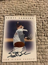 Scott Sanders Bronze Autograph 1996 Leaf Donruss Signature Baseball Card Cb8
