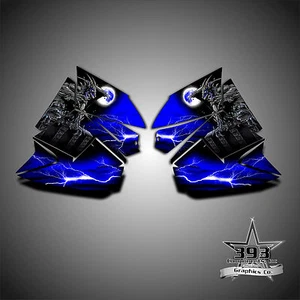 Arctic Cat Pro Climb Pro Cross Side Panel Graphics Kit Wrap Guardian Blue - Bild 1 von 1