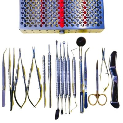 Kit cirúrgico odontológico micro periodontal cirurgia oral conjunto mucogingival periosteal - Imagem 1 de 4