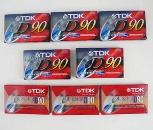 8 cintas de casete de audio en blanco TDK D90 sesgo normal superior IECI/TYPE1 alta salida - Imagen 1 de 12
