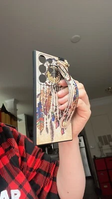 For Samsung Galaxy s23 ultra wrist strap phone case cover dream catcher design - Image 1 of 4