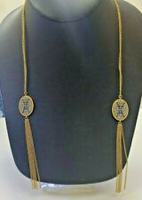 18k Gold vermeil  sterling silver Freida Rothman Tassel Necklace 