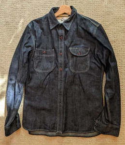 Rogue Territory Work Shirt Medium Blue Mens Denim Slim Fit Button Up Rgt M - Picture 1 of 1