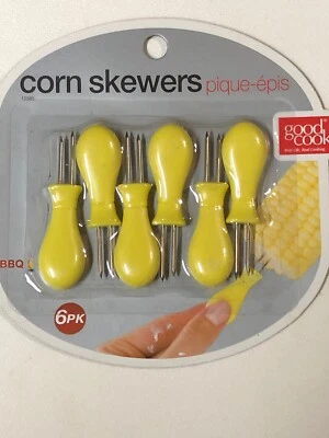 Lot Of 2 Packs (each With 6) Good Cooks Corn Skewers New In Packages - Image 1 of 4
