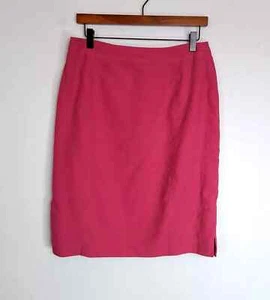 Windsmoor Linen Blend Skirt Size 14 Hot Pink Lined Straight / A-Line Knee Length - Picture 1 of 4