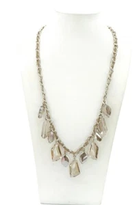 Kenneth Cole Necklace Silver Tone Crystal Bead 24" - Picture 1 of 8