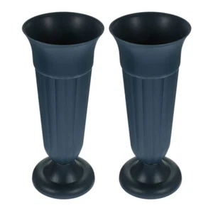 2Pcs Cemetery Flower Vase Grave Pot Outdoor Planter Arrangement Bucket Container - Picture 1 of 12
