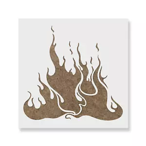 Flammen Schablone - robuste & wiederverwendbare Mylarschablonen - Bild 1 von 5