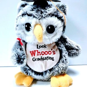 Dan Dee Graduation Gray Owl Look Whooo's Graduating Diploma Plush  12.5" - Picture 1 of 4