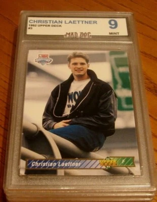 CHRISTIAN LAETTNER Rookie****1992 UPPER DECK----MINT 9*****TIMBERWOLVES---#3 - Image 1 of 2