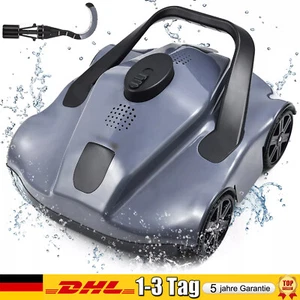 Poolroboter Poolsauger Kabellos Schwimmbadreiniger Sauger für Boden und Wand - Bild 1 von 16