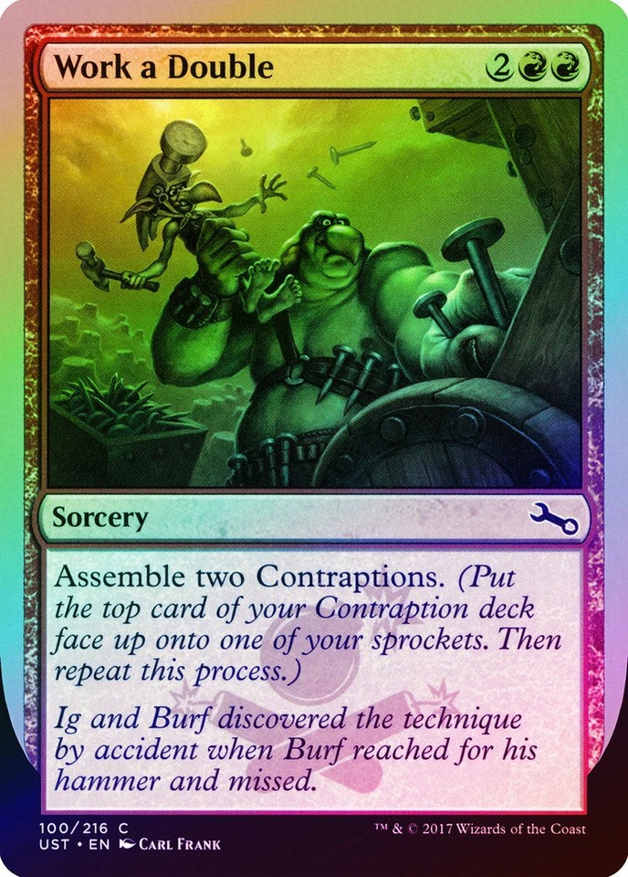 Work a Double FOIL Unstable NM Red Common MAGIC THE GATHERING CARD ABUGames - Image 1 of 1