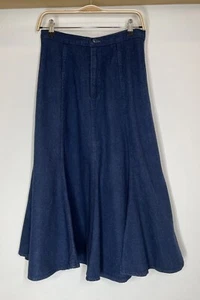 Vintage 70er Jahre Cherokee Denim Trompetenrock Größe 12 Taille 29" - Bild 1 von 8