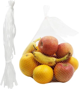 100Pcs 24’’ Reusable Mesh Produce Bags, Onion Fruits Net Bags and Seafood Boil B - Picture 1 of 12