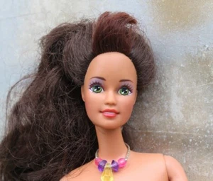 Muñeca Barbie Mattel pelo largo castaño ojos verdes, 1990 vintage ¡ENVÍO GRATUITO! - Imagen 1 de 6