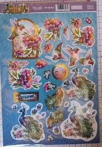 Hunkydory Call of the Wild Decoupage Topper Laken - fabelhafte Federn - Bild 1 von 3