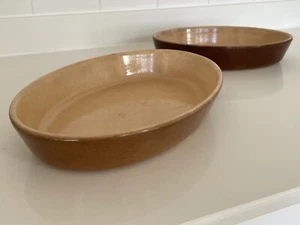 Vintage French Emile Henry La Bourguignonne Oval Casserole Dish Cookware Set x2 - Picture 1 of 19