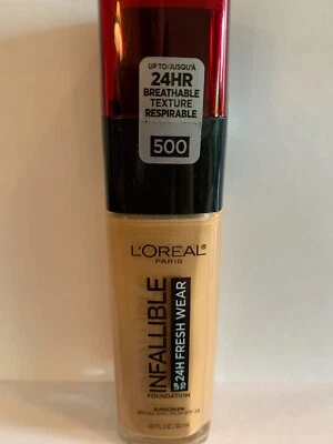 Loreal Infallible 24hr Fresh Wear Foundation SPF 25 #500 HONEY BISQUE 04/21 - Image 1 of 3