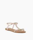 Dune London Womens Neutral Leather Flat Open toe Sandals Size EU 37 UK 4