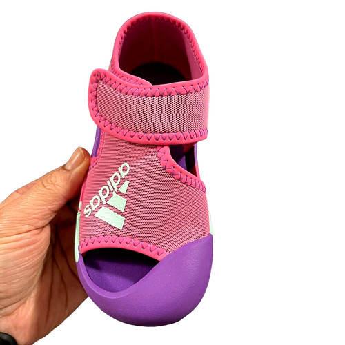 Sandali da acqua Adidas bambina taglia 9 5K rosa viola scarpe comode e leggere