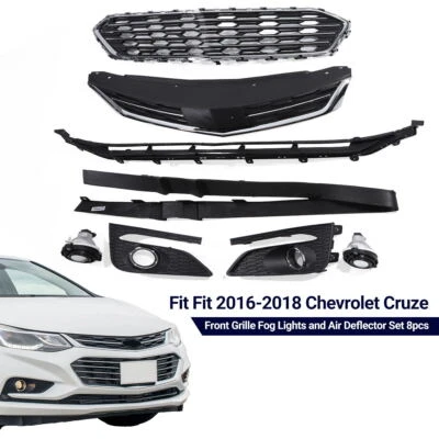 Juego de biseles antiniebla/deflector de aire inferior para parrilla delantera Chevrolet Cruze 2016-2018 Foto 1 de 4