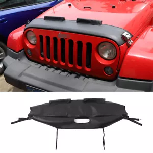 Canvas Front Hood Cover Engine End Bra Protector For Jeep Wrangler JK 2007-2017 - Foto 1 di 8