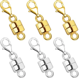 Chiusura magnetica per collana con chiusura aragosta oro 18 carati e argento gioielli magnetici - Foto 1 di 12