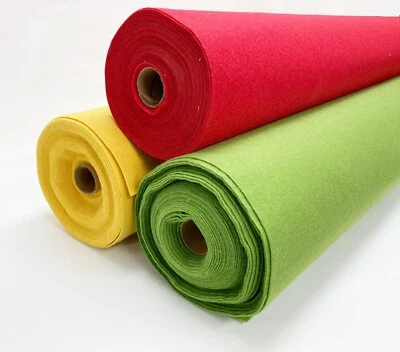 1.5mm Craft Felt Polyester Fabric Plain 100cm Wide sold in sheets and by Metre - Image 1 of 4