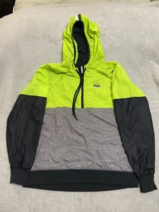 VICTORIA'S SECRET PINK ANORAK FLEECE LINED WINDBREAKER JACKET XS/S GRAY - NEON - Picture 1 of 4