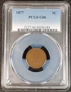 1877 Indian Head Cent PCGS G06 2127.06/45056184 Exquisite Coin Rare - Picture 1 of 12