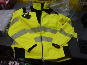 PORTWEST HI VIS JACKET-YELLOW-LARGE - Picture 1 of 4