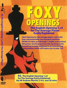 FOXY OPENINGS - Vol 92 - The English Opening for the Average Player Chess DVD - Picture 1 of 1