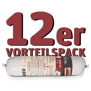 Natürliche Hundewurst Pferd pur – glutenfrei, schnittfest– 12x 600g Fleischwurst - Bild 1 von 5