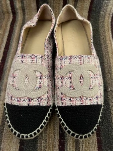Chanel CC Espadrilles Tweed pink 39 EU Spain - Picture 1 of 10