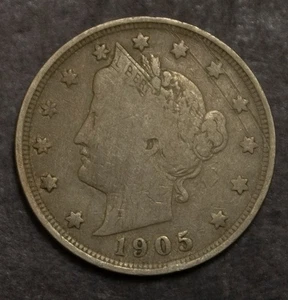 1905 Liberty "V" Nickel Fine      Lot F 955 - Picture 1 of 2
